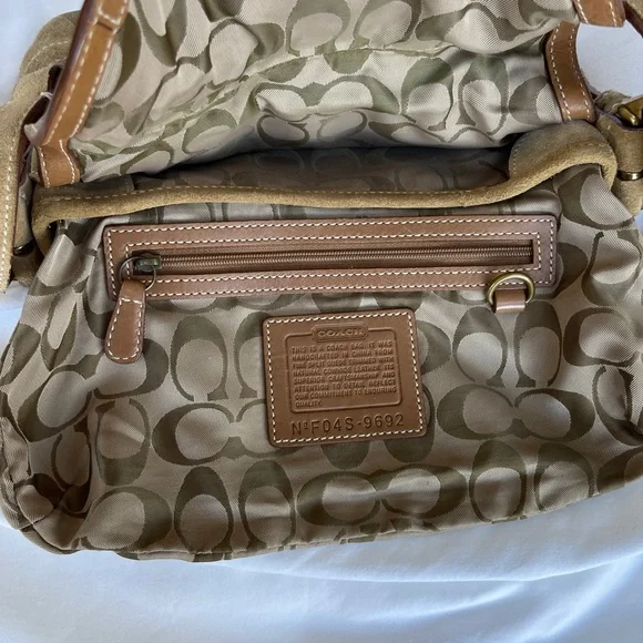 SOLD 🔴 Coach Soho Shoulder bag buckle bag 9692 suede leather tan brown vintage - Picture 9 of 17